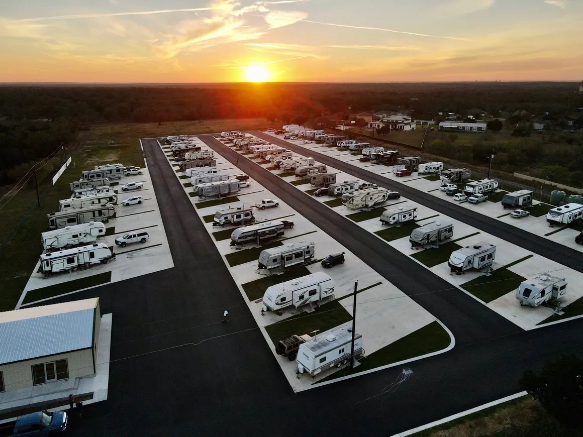 Hwy 71 RV Park at golden hour